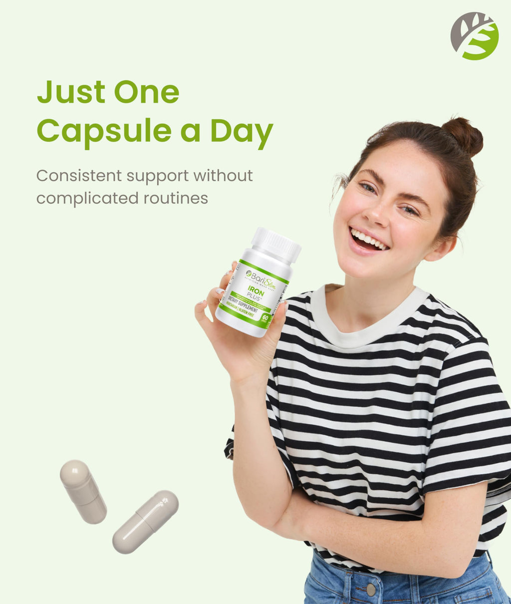 BariSlim Iron Plus Capsules for Energy Support - 60 Capsules - image 7