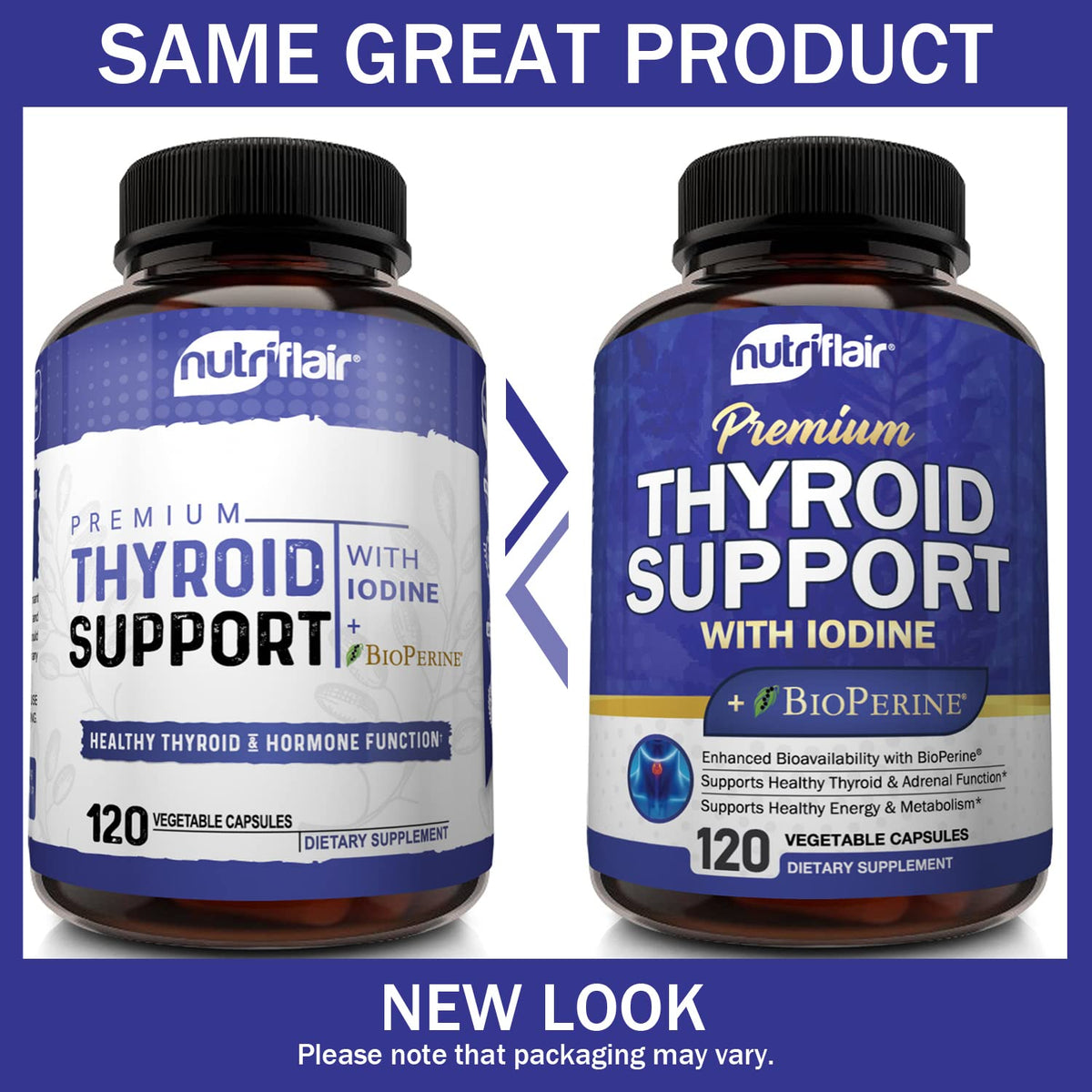 NutriFlair Thyroid Support Complex with Iodine & Ashwagandha - 120 Capsules - image 3