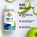 KAL Iron C 4.5 mg Tablets Immune Support - 90 Tablets - image 4