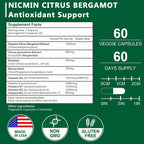 NICMIN Citrus Bergamot 1500mg Supplement Bone Health - 120 Capsules - image 2