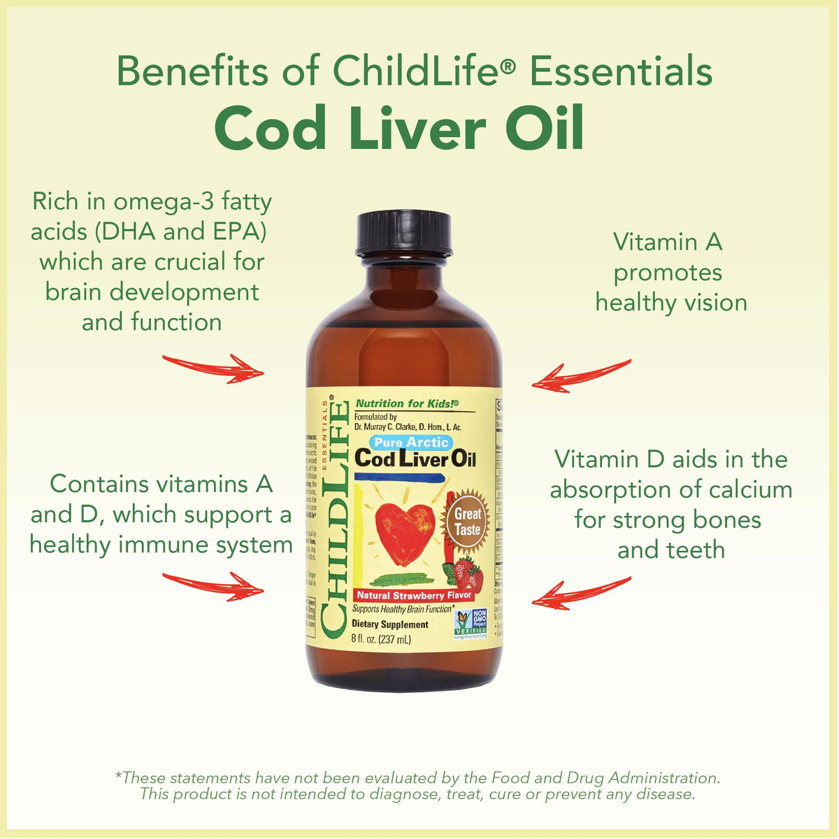 ChildLife Essentials Cod Liver Fish Oil for Kids, Strawberry - 8 fl oz - image 5