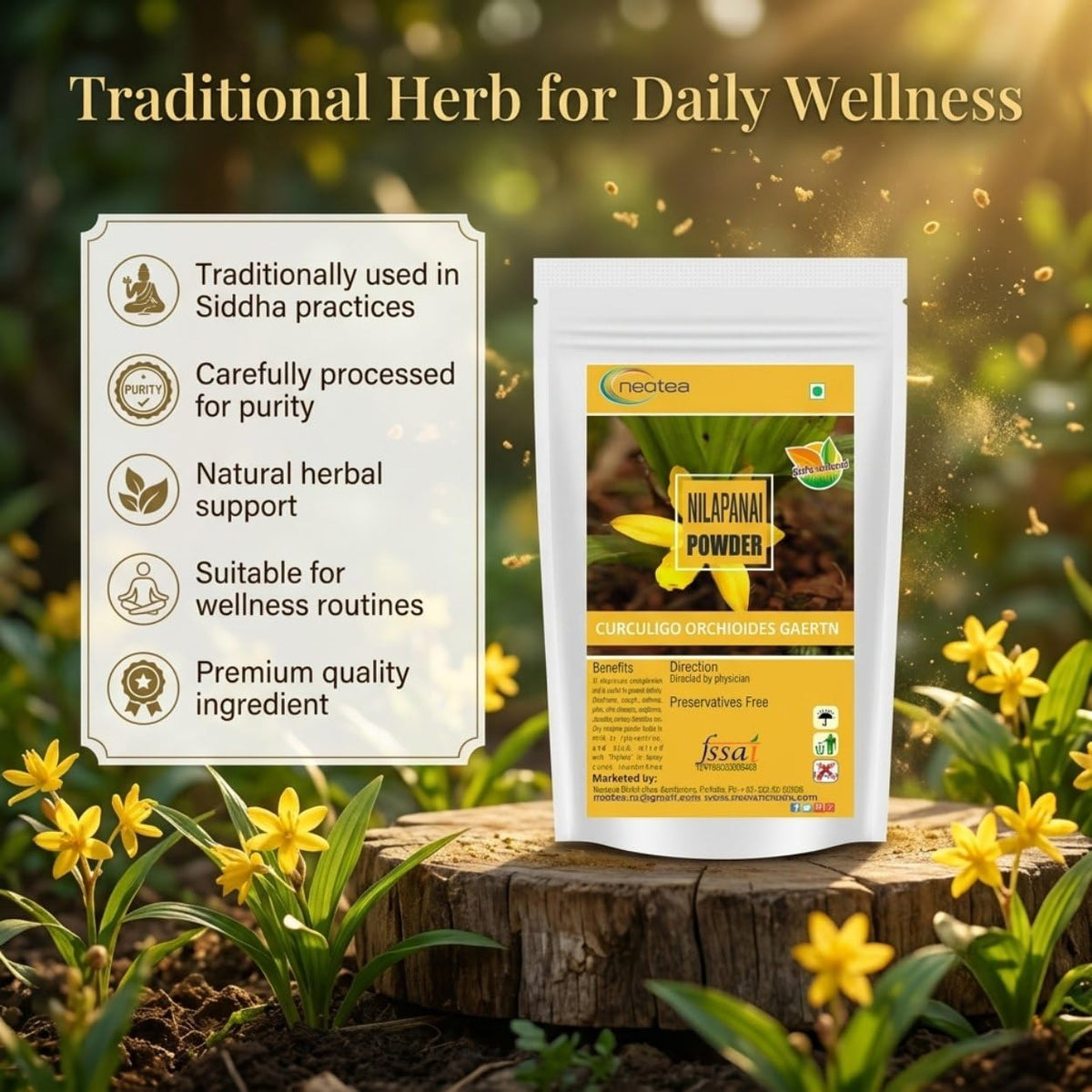 neotea Nilapanai Kizhangu Brahmin Ginseng Powder - 300g - image 8