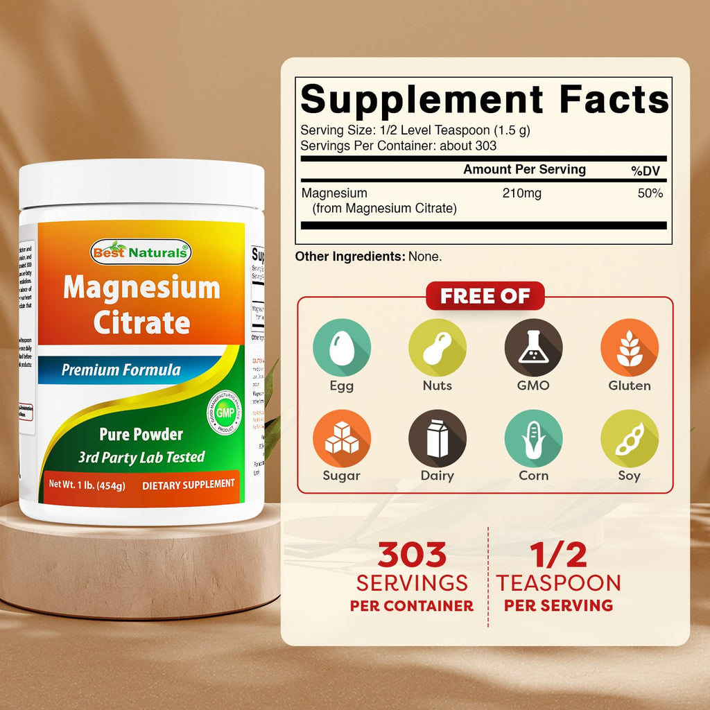 Best Naturals Magnesium Citrate Powder 1 Pound