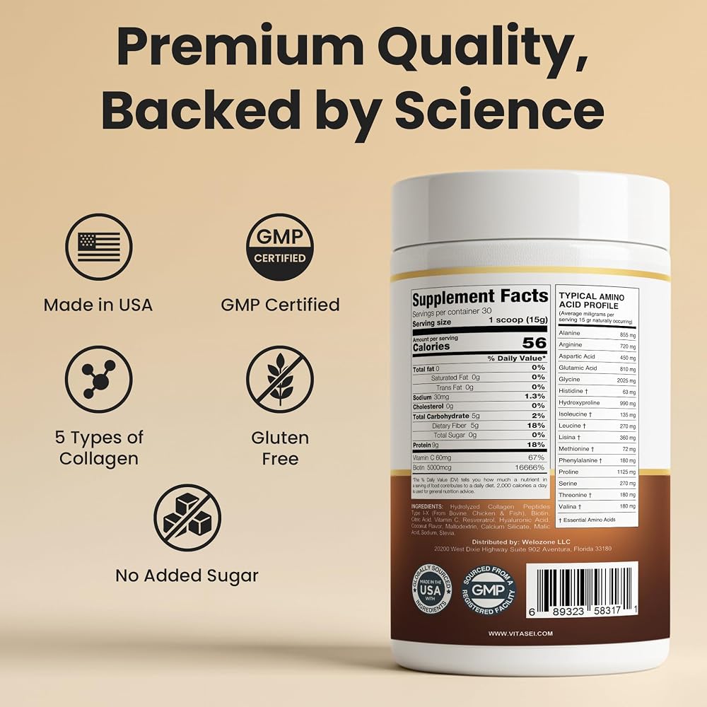 VITASEI Beauty Boost Collagen Peptides Powder