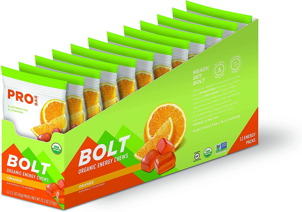 PROBAR BOLT Organic Energy Chews Orange - 12 Pack - image 2