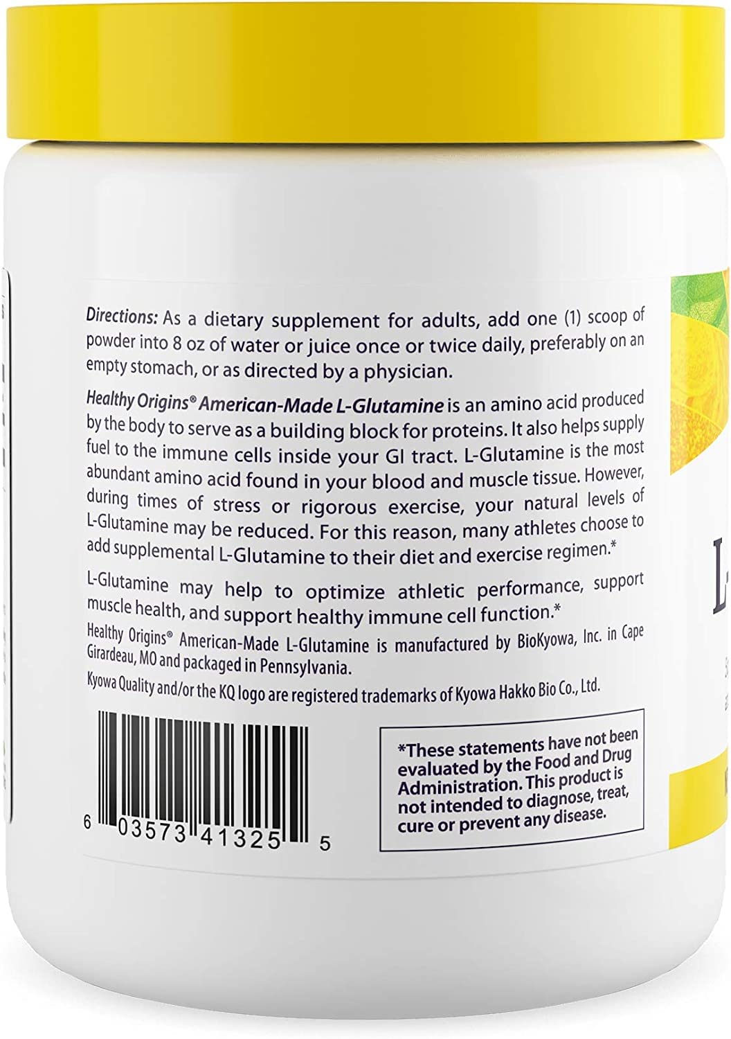 Healthy Origins L-Glutamine Powder 5000 mg - 300g - image 3