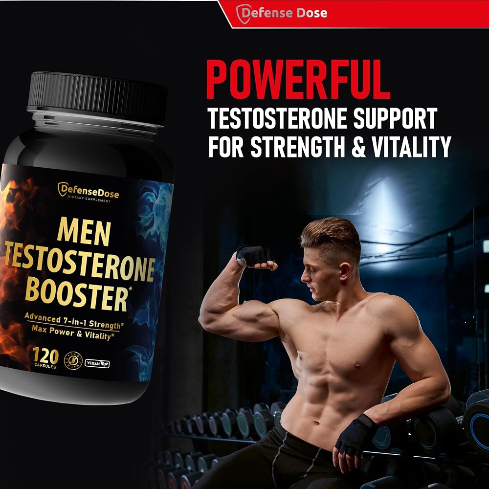 Defense Dose Testosterone Booster Supplement for Men - 120 Capsules - image 5