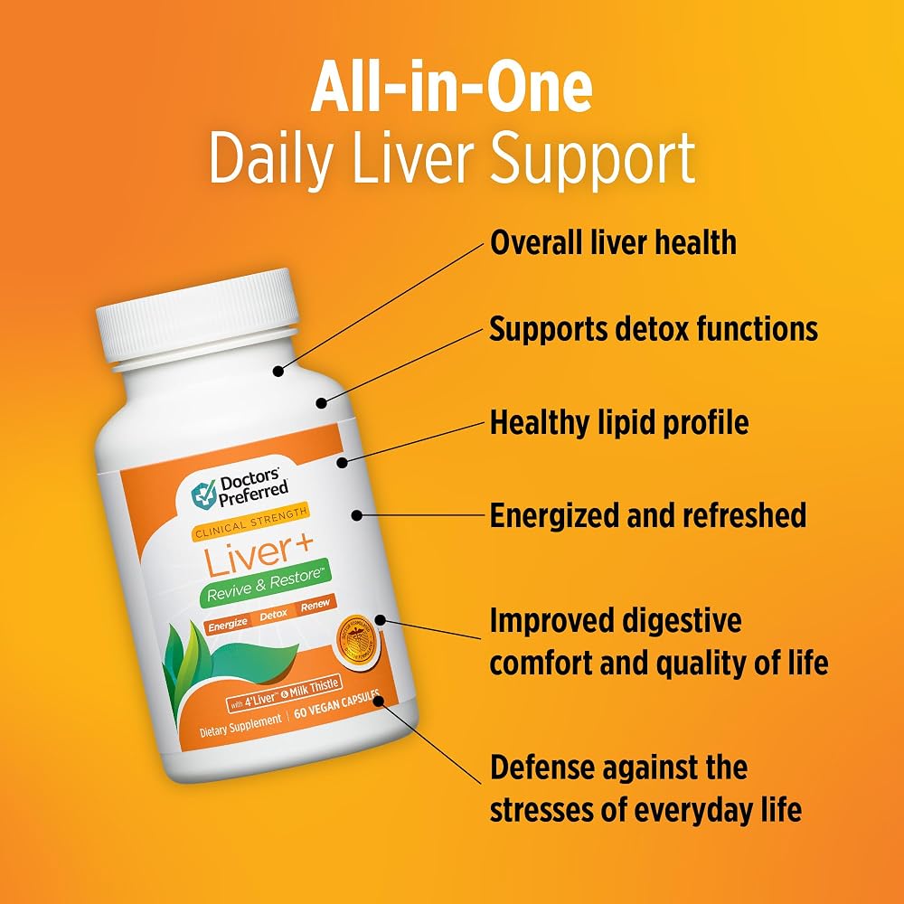 DOCTORS' PREFERRED Liver+ Revive & Restore with Milk Thistle - 60 Capsules - image 4