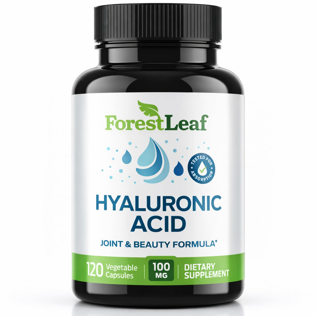 ForestLeaf Hyaluronic Acid 100mg with Vitamin C - 120 Capsules
