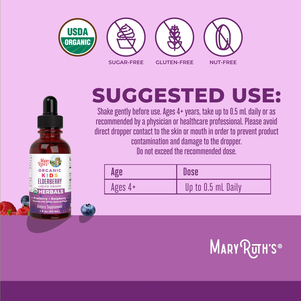 MARYRUTH'S Elderberry Liquid Drops