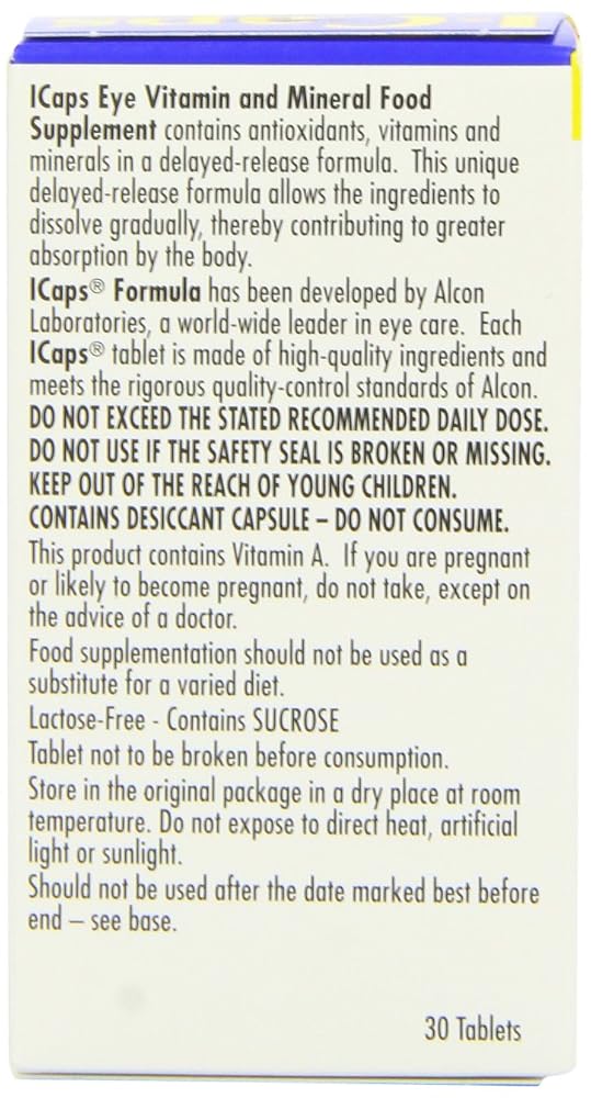 ICaps Lutein and Zeaxanthin Eye Health Support - 30 Tablets - image 2