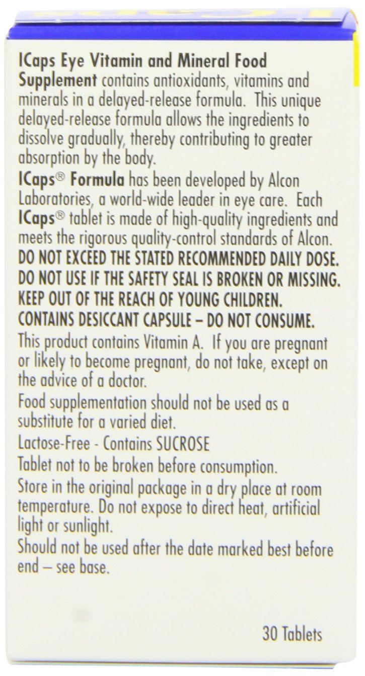 ICaps Lutein and Zeaxanthin Eye Health Support - 30 Tablets - image 2