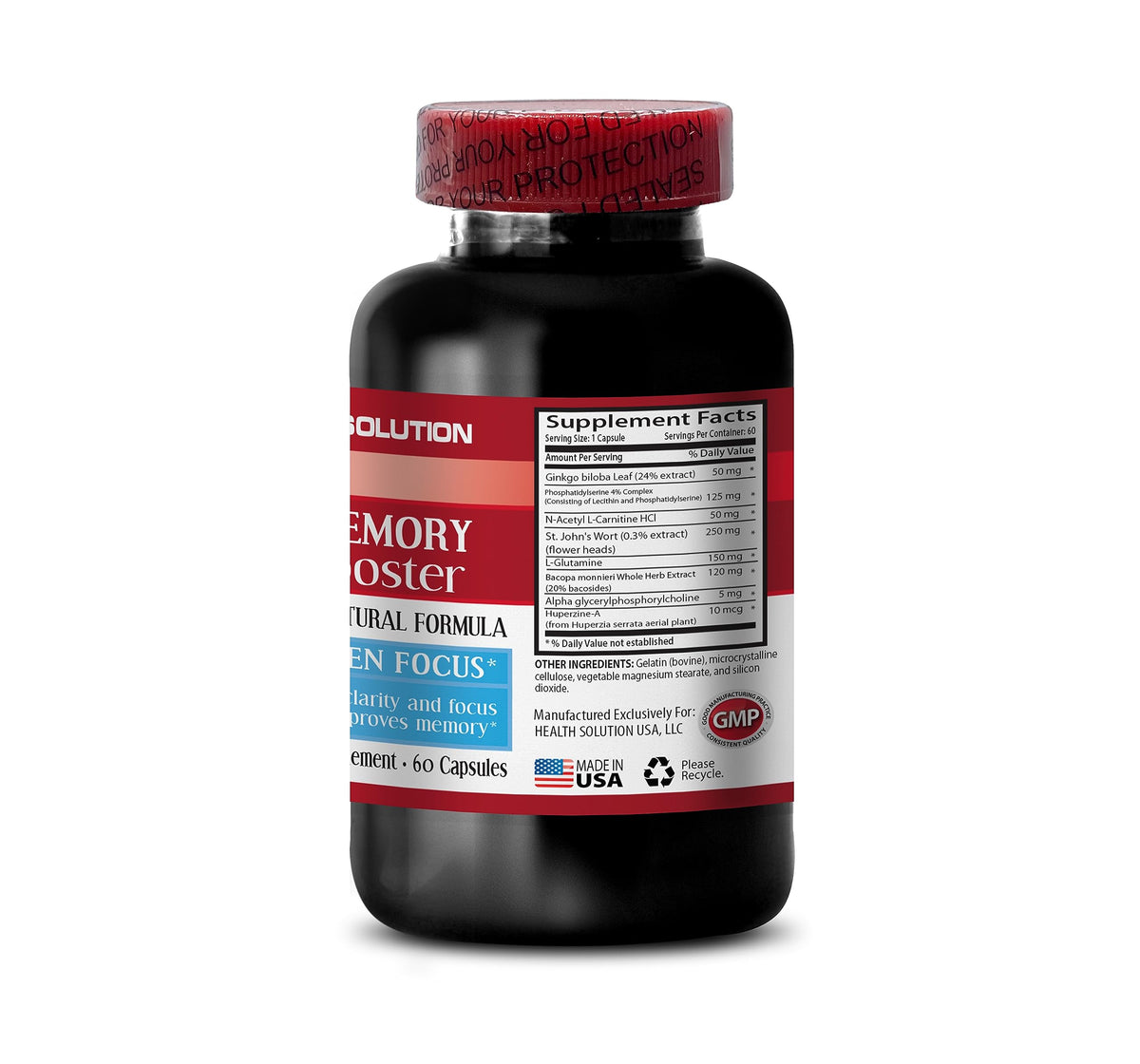 Health Solution Prime Brain and Memory Booster - 120 Capsules - image 4