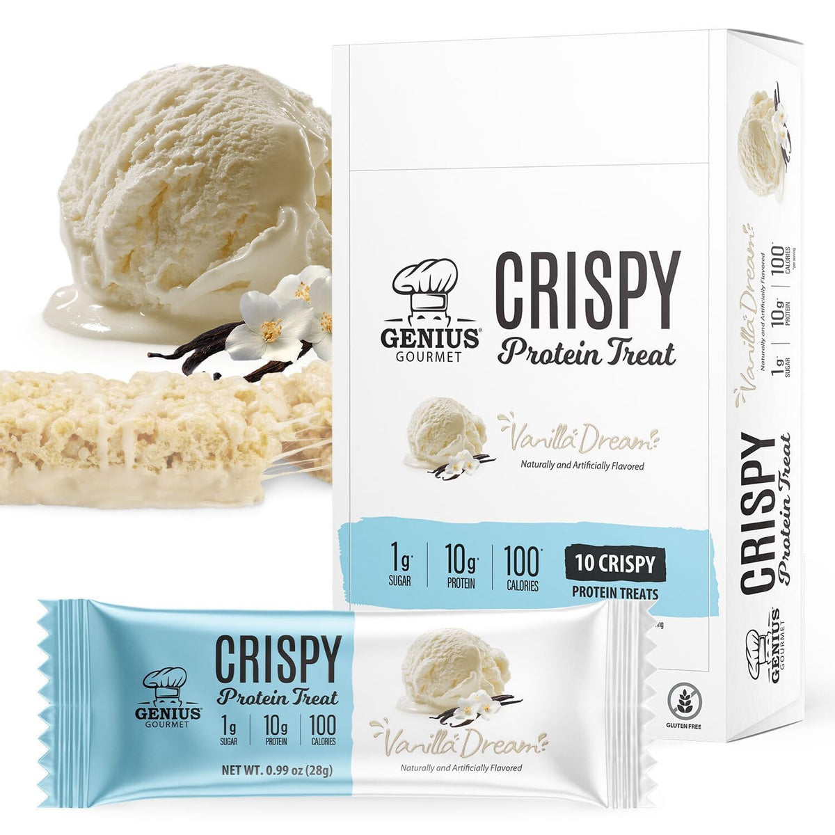 Genius Gourmet Gluten Free Crispy Protein Treat