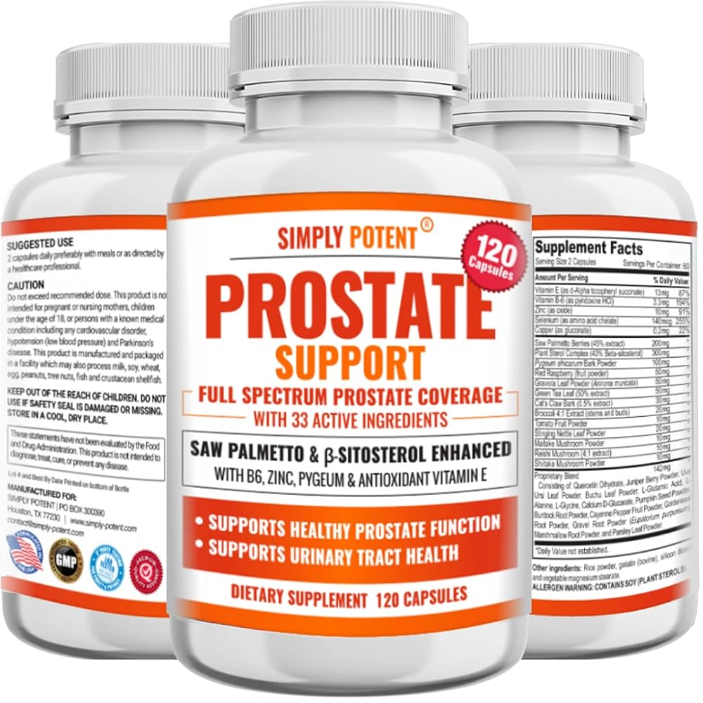 Simply Potent Saw Palmetto Prostate Health Support - 120 Capsules