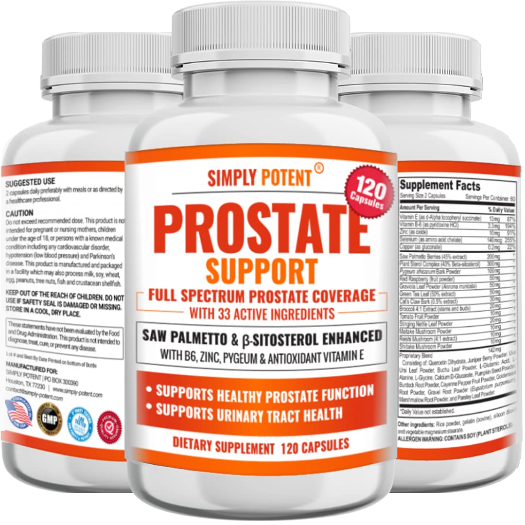 Simply Potent Saw Palmetto Prostate Health Support - 120 Capsules