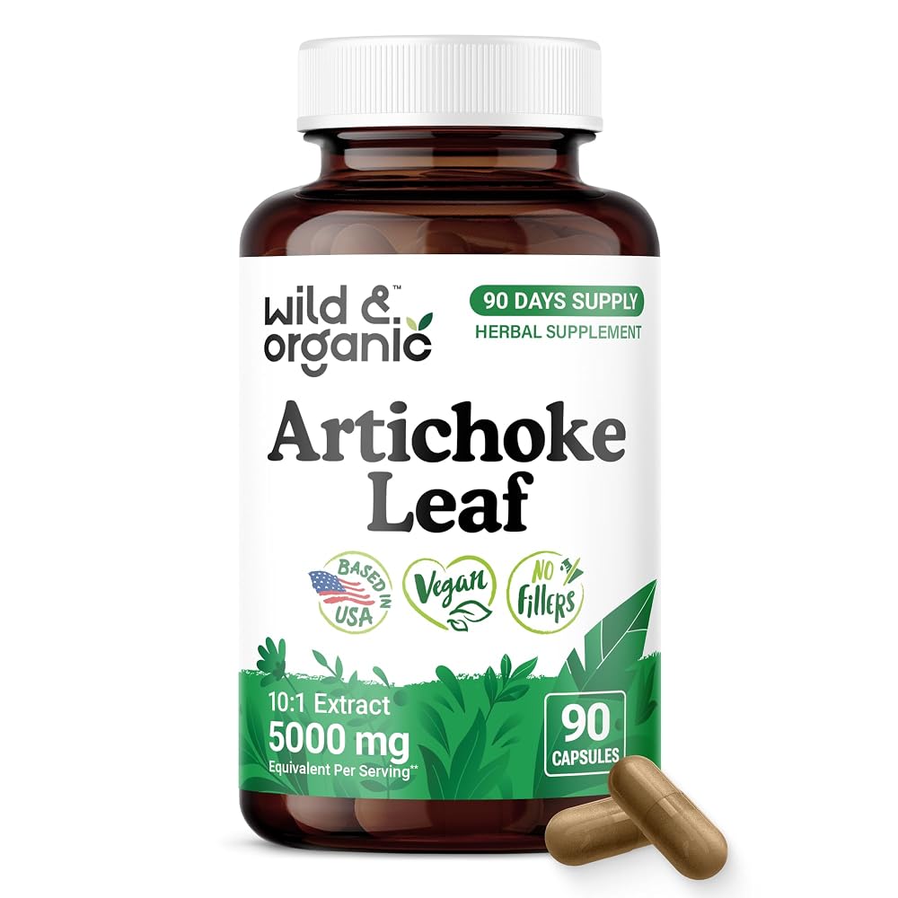 Wild & Organic Artichoke Extract 500 mg Capsules - 90 Count