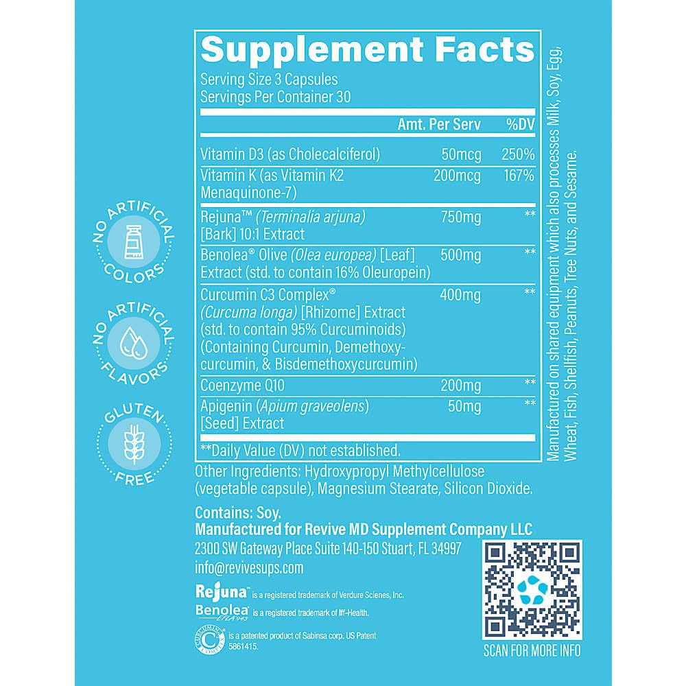Revive MD CoQ10 200mg Heart Support - 90 Vegetarian Capsules - image 2
