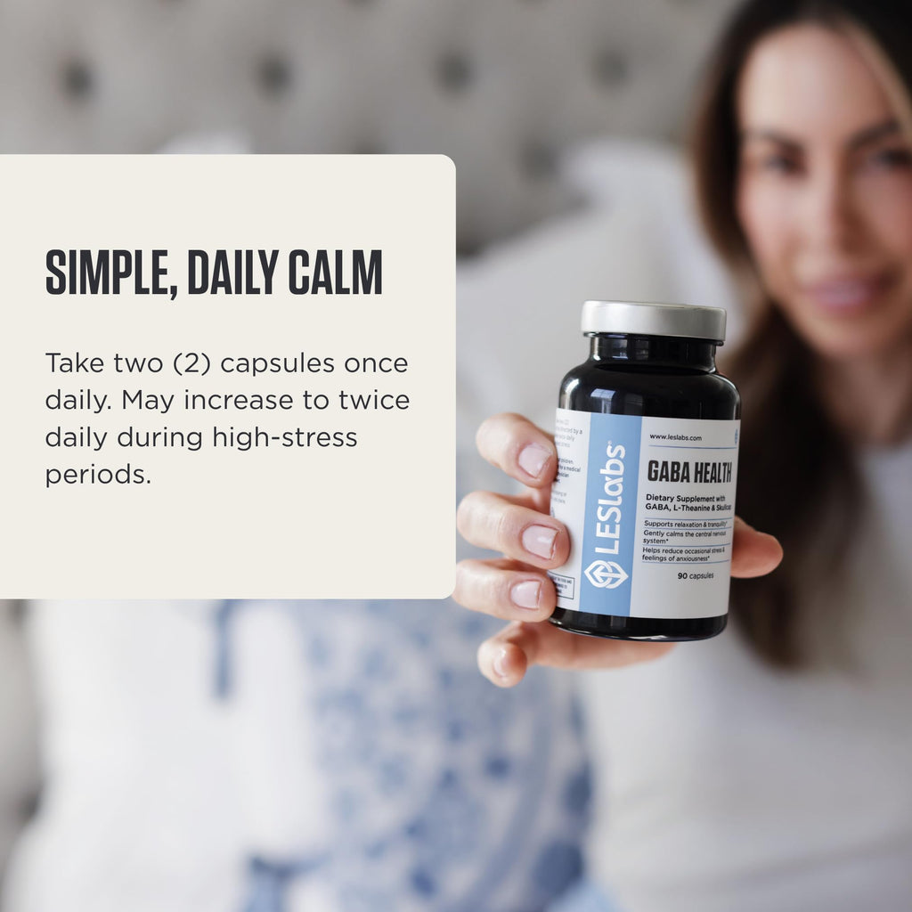 LES Labs GABA Health Supplement for Calm & Sleep - 90 Capsules - image 6