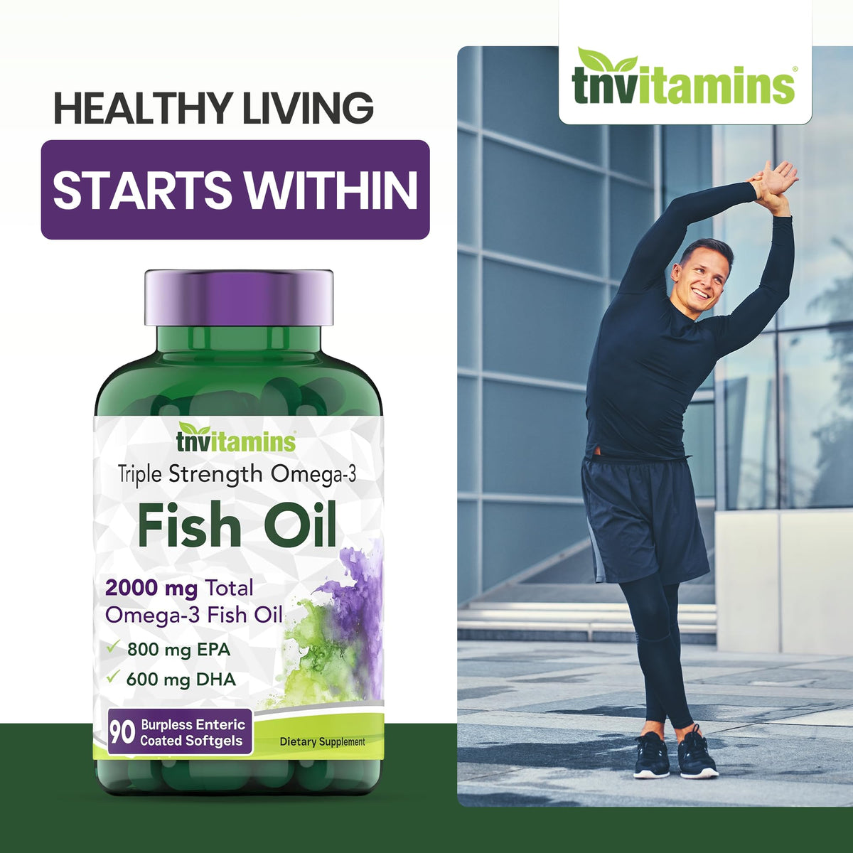 tnvitamins Burpless Omega-3 Fish Oil 2000mg - 90 Softgels - image 5