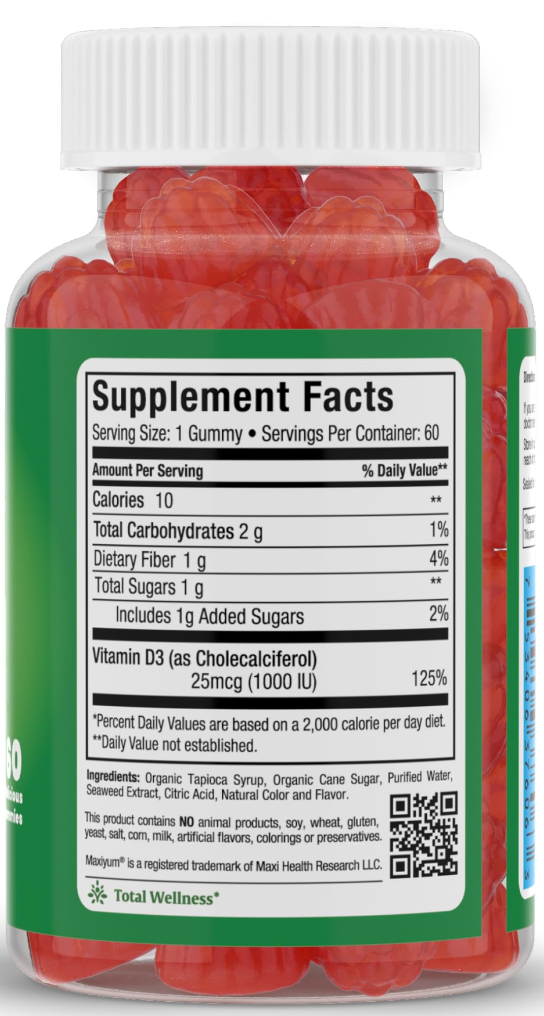 Maxi Health Vitamin D3 1000 IU Gummies Cherry - 60 Count - image 3