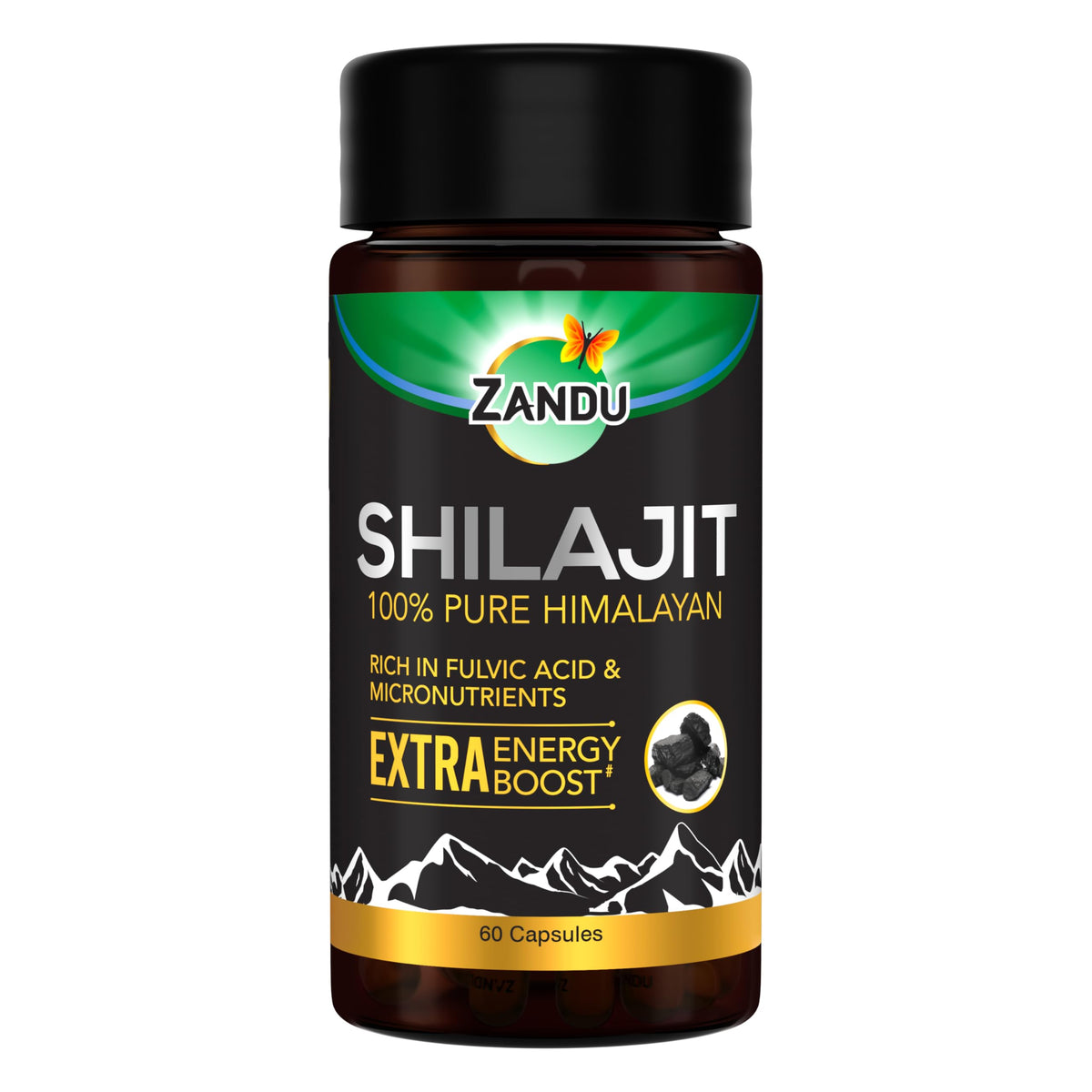 Zandu Shilajit Capsules for Energy & Strength - 60 Capsules