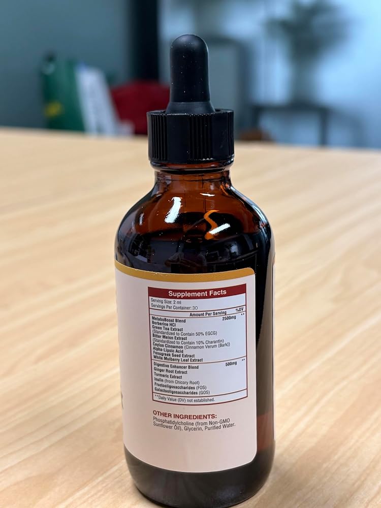 KEDISOM 12-in-1 Berberine Supplement Liquid Drops