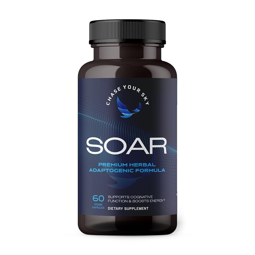 Chase Your Sky SOAR Adaptogen Blend for Stress Relief - 60 Capsules