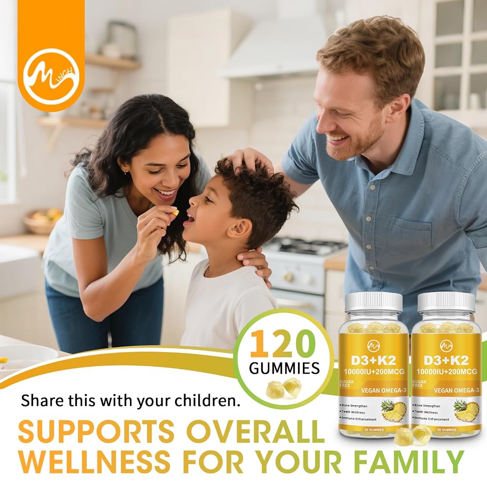 M inch Vitamin D3 K2 Gummies