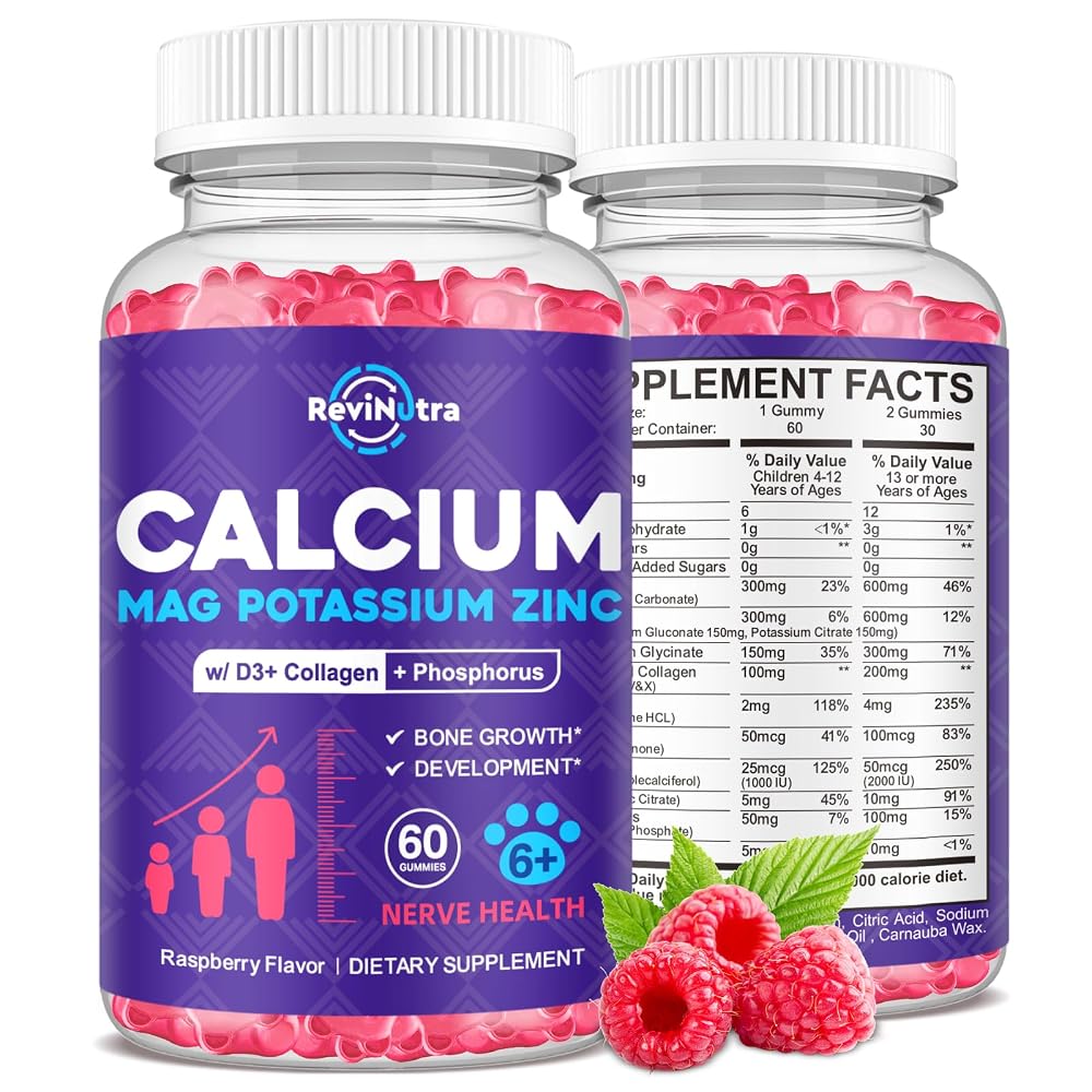 ReviNutra Calcium Potassium Magnesium Gummies for Kids & Adults