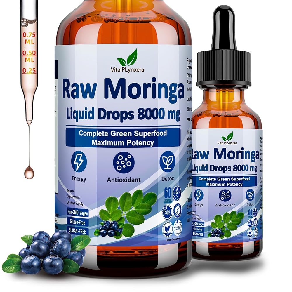 Vita PLynxera Raw Moringa Liquid Drops 8000 mg