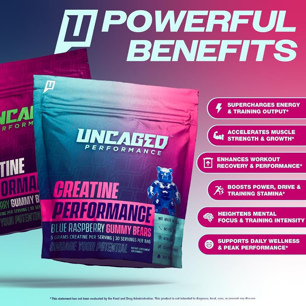 Uncaged Performance Creatine Monohydrate Gummies