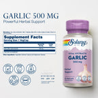 SOLARAY Garlic Bulb Extract Supplement - 60 Vegetarian Capsules - image 3