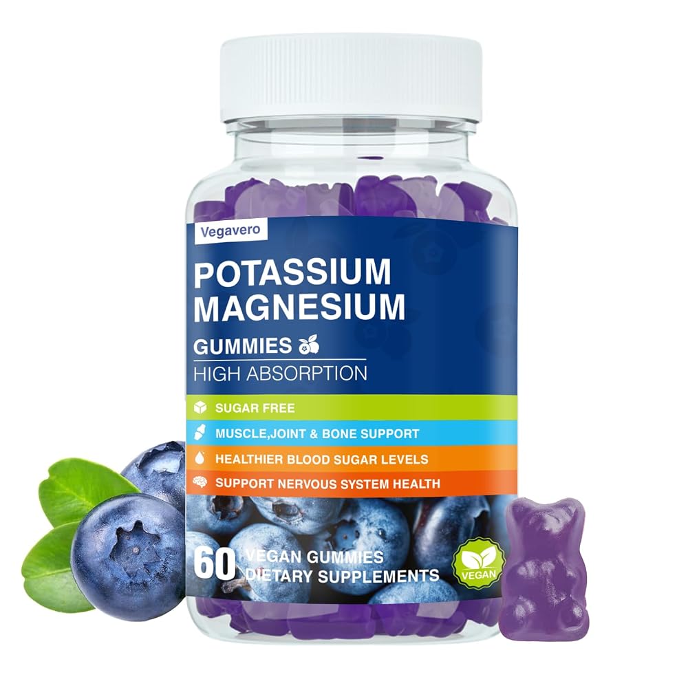 Vegavero Potassium Magnesium Gummies - Magnesium Glycinate Gummies