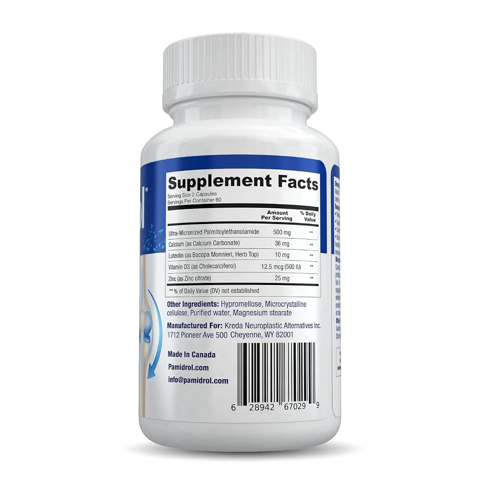 Pamidrol Nerve and Joint Support with Calcium - 120 Capsules - image 4