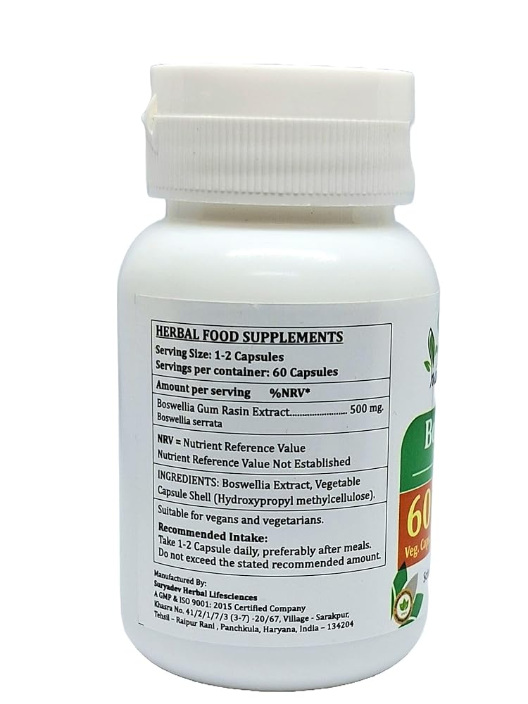 Satya Naturals Boswellia Forte Capsules 500 mg. 60 Veg. Capsule