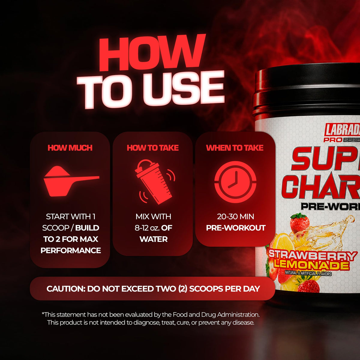 Labrada Pro Series Super Charge Pre-Workout Powder Energy & Pump - 23.7 oz - image 5