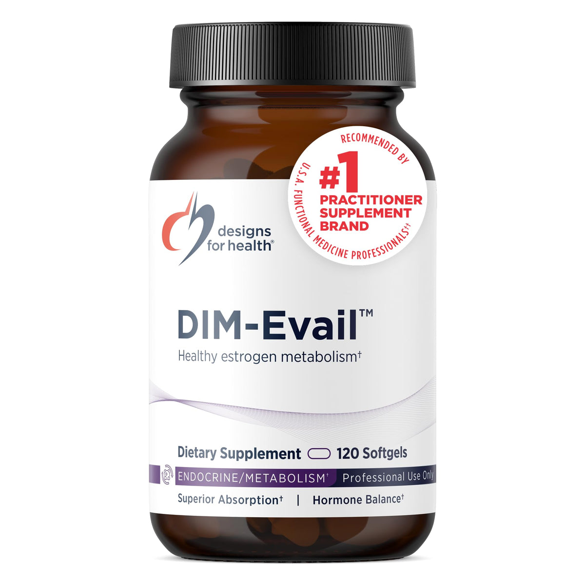 Designs for Health DIM-Evail Estrogen Metabolism - 120 Softgels