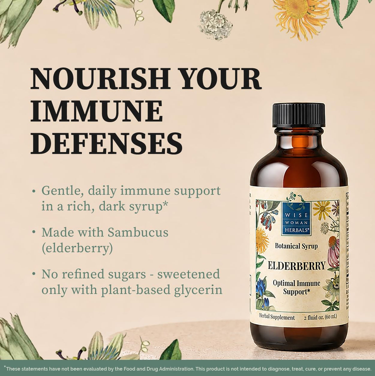 Wise Woman Herbals Elderberry Syrup Immunity Support - 2 Fl Oz - image 2