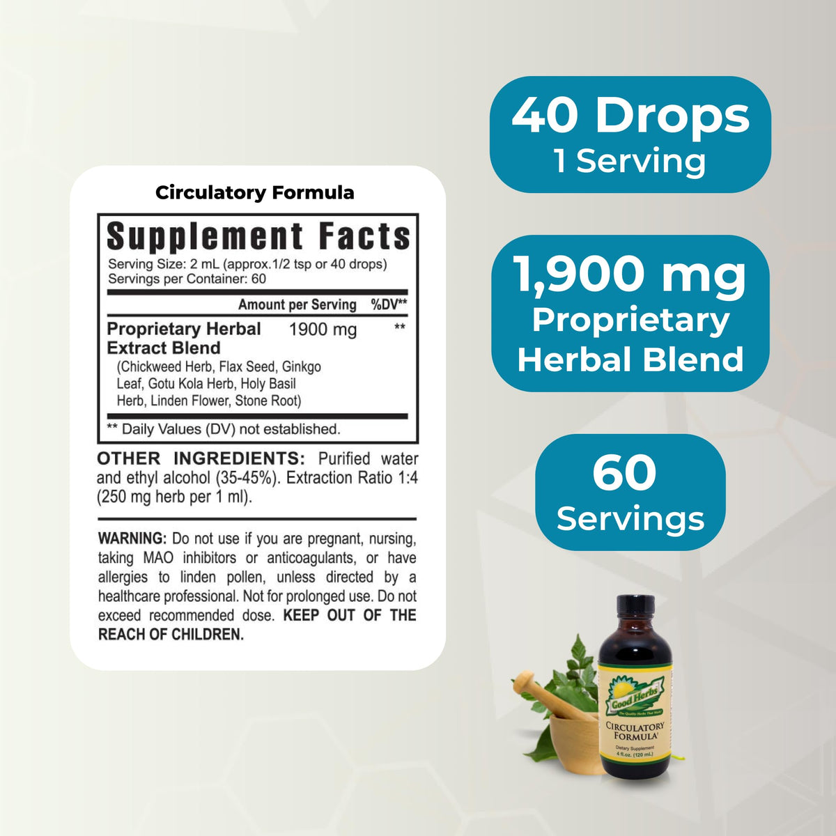 Youngevity Circulatory Formula Blended Vitamin and Mineral Supplement - 4 Fl Oz - image 3