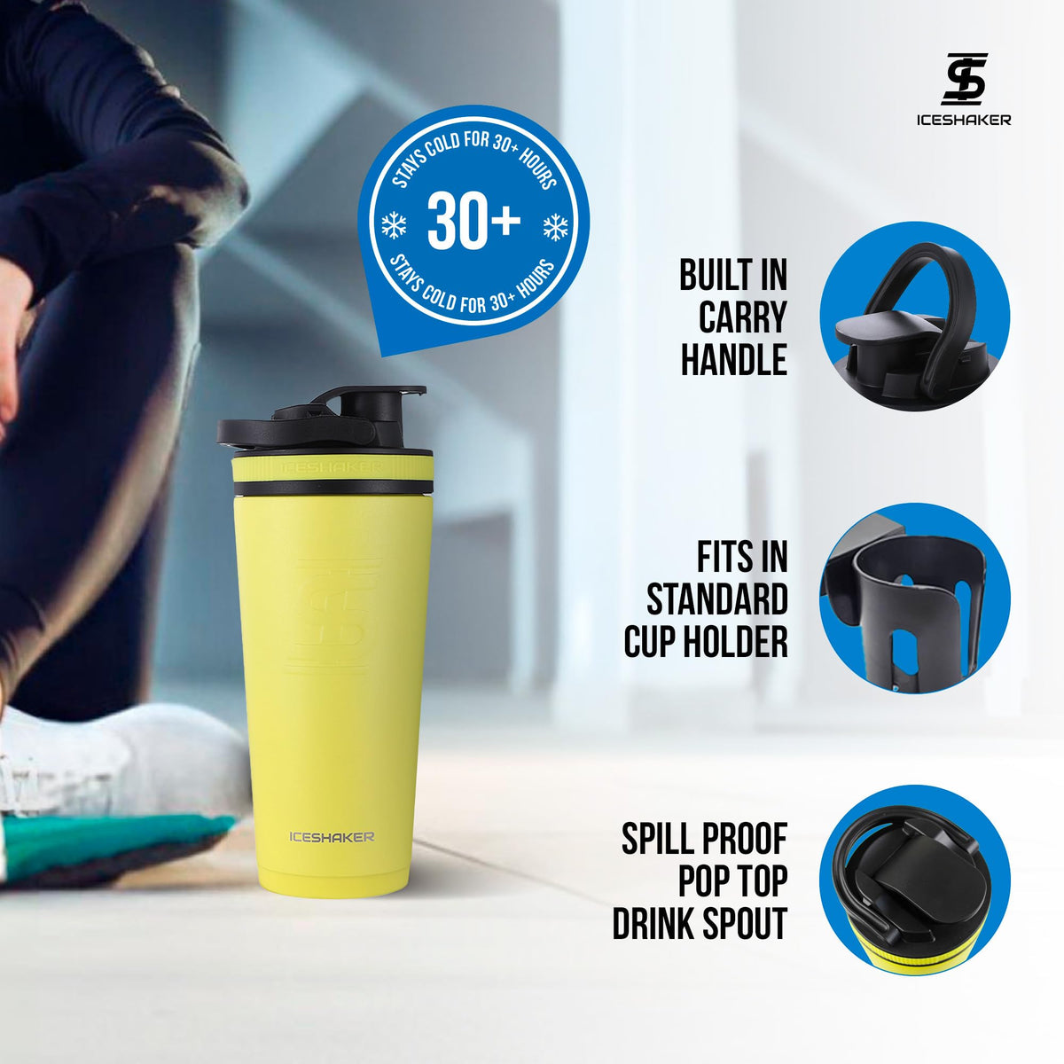 Ice Shaker Insulated Stainless Steel Shaker Bottle