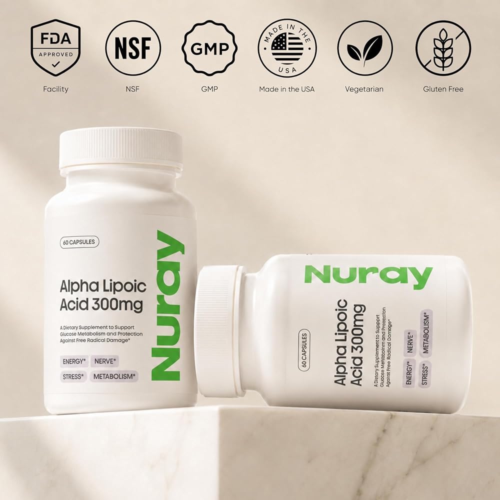 Nuray Alpha Lipoic Acid 300mg Antioxidant - 60 Vegetarian Capsules - image 7