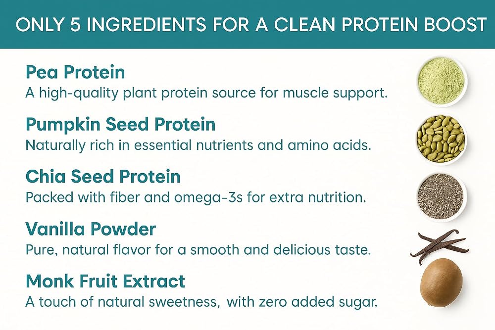 TOZZY Organic Vegan Pea Protein Powder