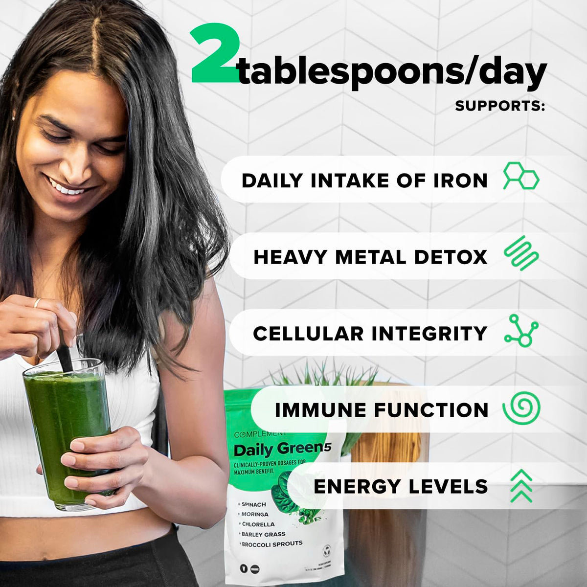 Complement Daily Greens Powder Superfood - 30 Servings - image 2