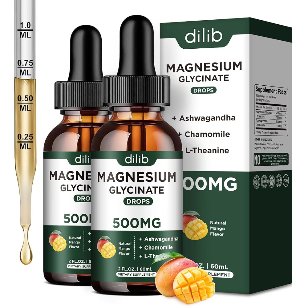 dilib Magnesium Glycinate Supplement, Magnesium Liquid Drops