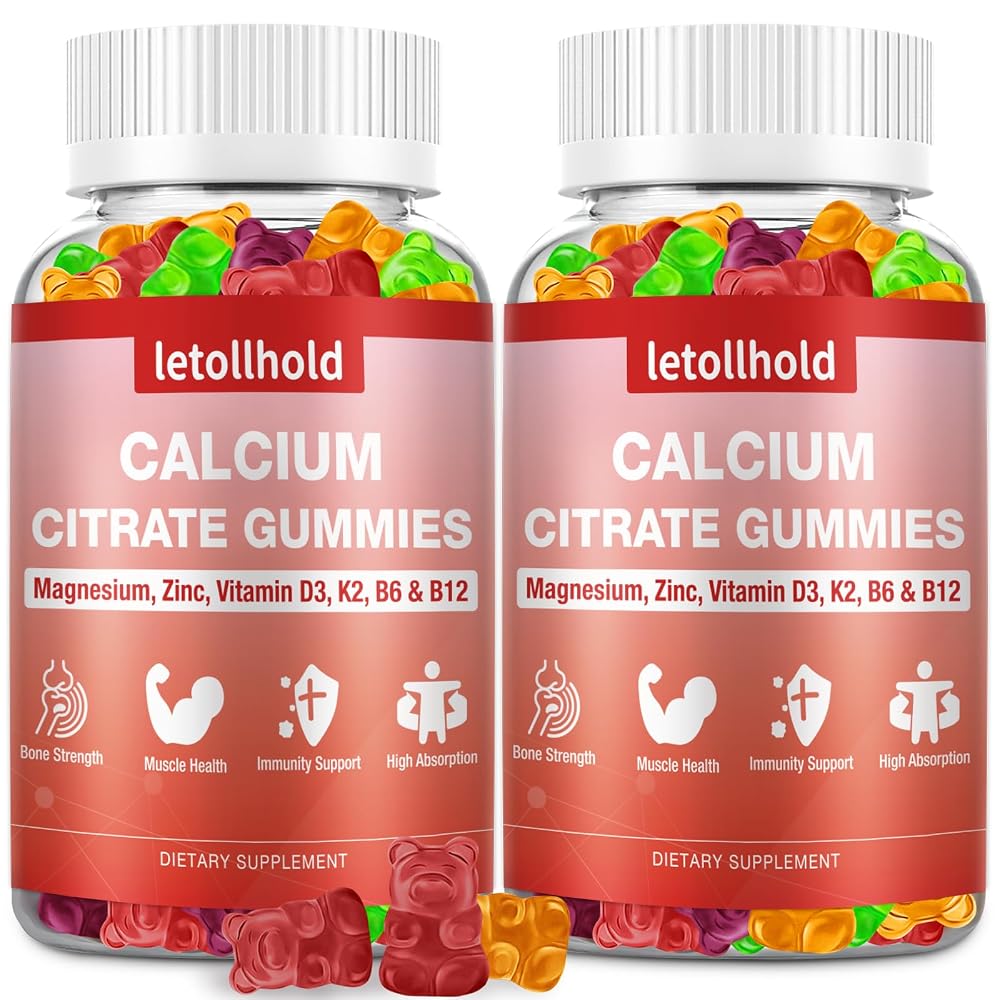 letollhold Calcium Citrate Gummies - 1200mg Calcium Gummies