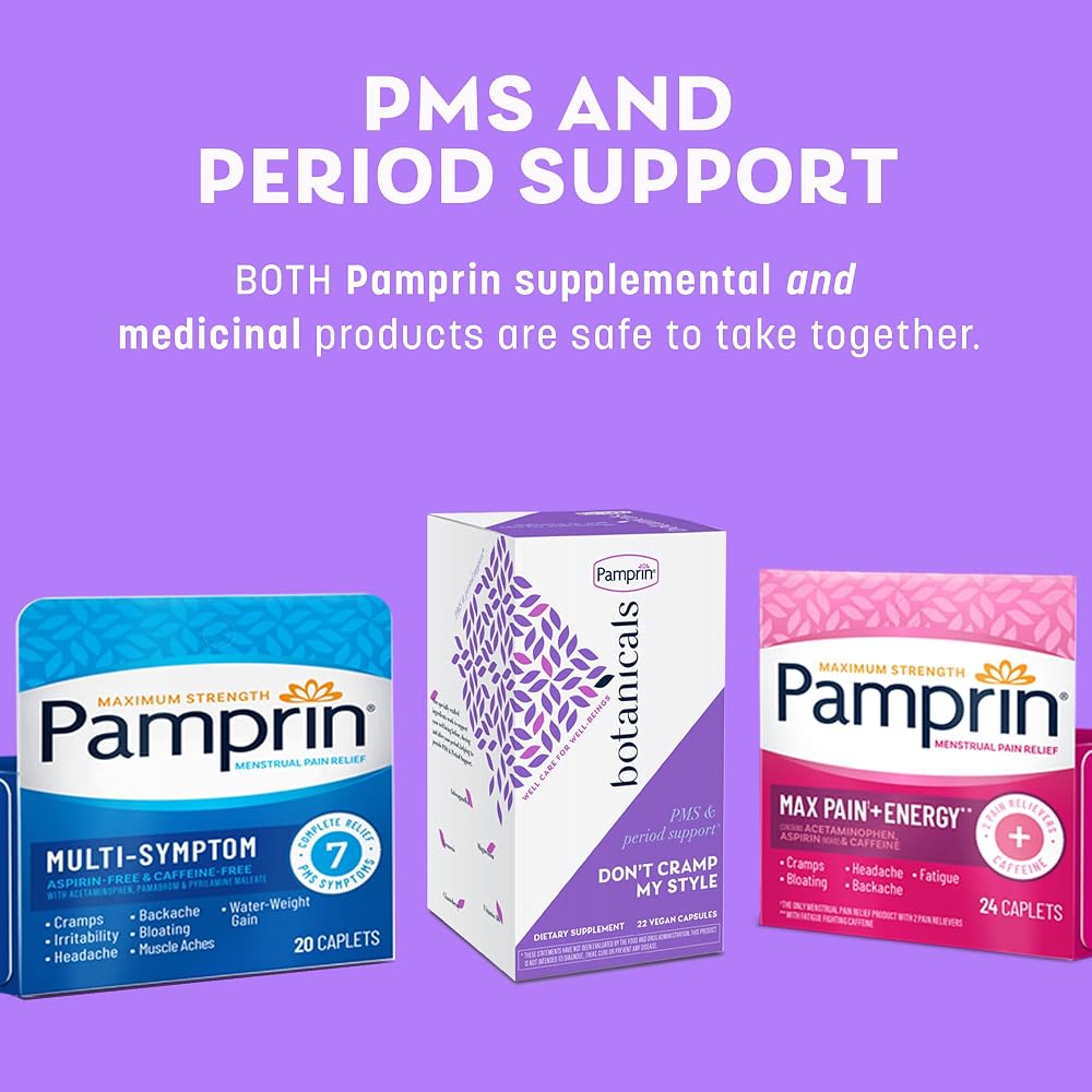 Pamprin Botanicals PMS & Period Support Supplement - 22 Capsules - image 8
