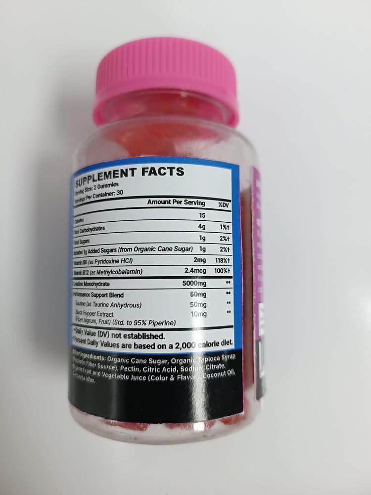 DEQUN Creatine Monohydrate Gummies for Strength - 60 Count - image 2