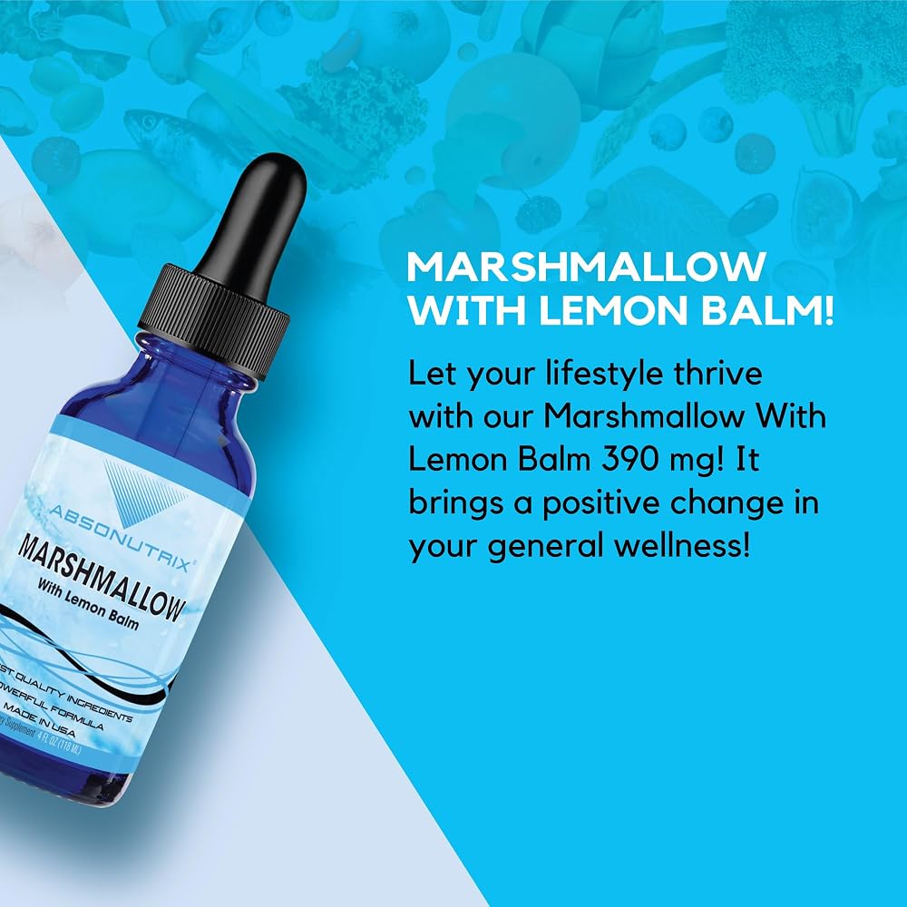 Absonutrix Marshmallow with Lemon Balm Liquid Extract - 4 Fl Oz - image 3