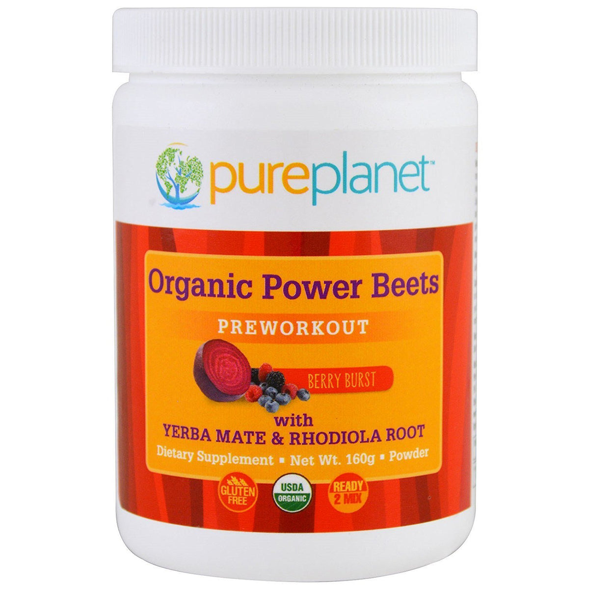 Pure Planet Organic Power Beets Preworkout Berry Burst - 160 g